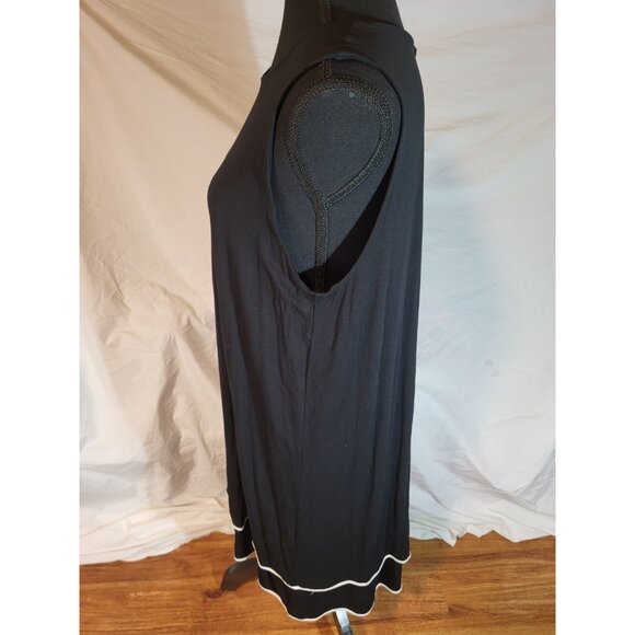 NWT J Jill Wearever Collection Sleeveless Midi Tank Dress Black Sz Large Petite - Picture 4 of 6